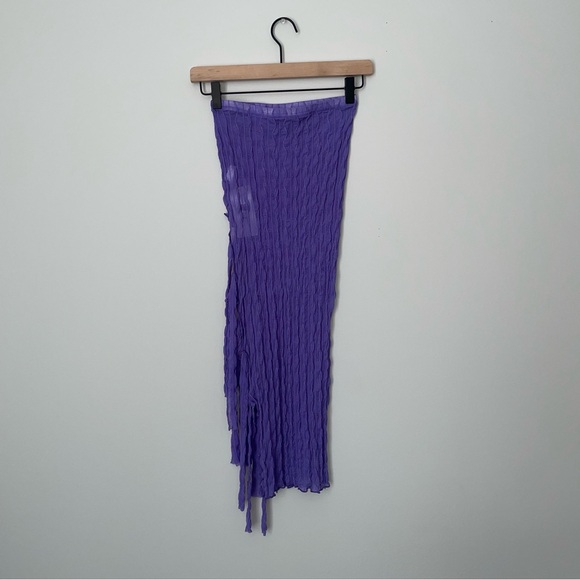 Purple Ruffle Asymmetrical Skirt‎ - Picture 4 of 4